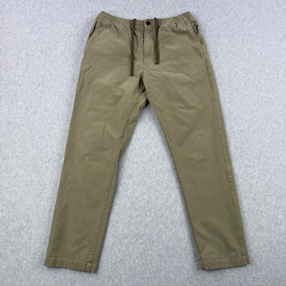 Buck Mason Pants Mens Small Olive Green Trail Chino Elastic Waist Hiking Outdoor